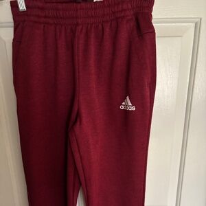 Adidas Burgundy Sweatpants w/Zippered Ankles Size S